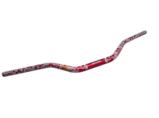 Руль 28мм OTOM RACING графика Metal Mulisha MX, розовый